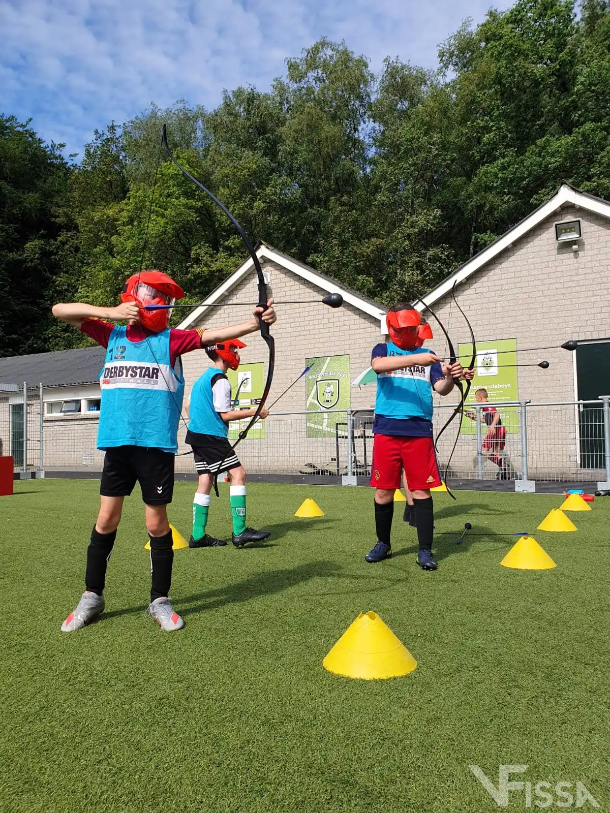 Spannende wedstrijd met Archery Tag